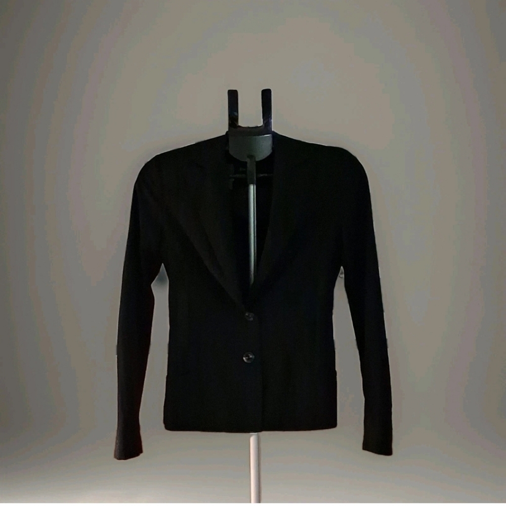 bebe Black Two-Button Notch Lapel Blazer